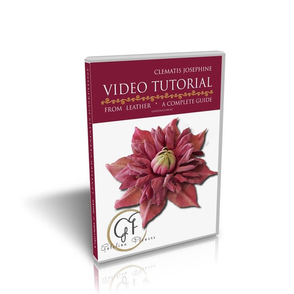 VIDEO TUTORIAL How to make a leather flower, Clematis Josefine, with a Bonus Book, DIY, millinery