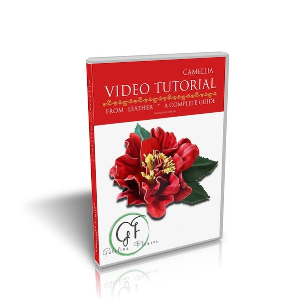 VIDEO tutorial How to make a leather flower CAMELLIA , with a Bonus Book, DIY, millinery