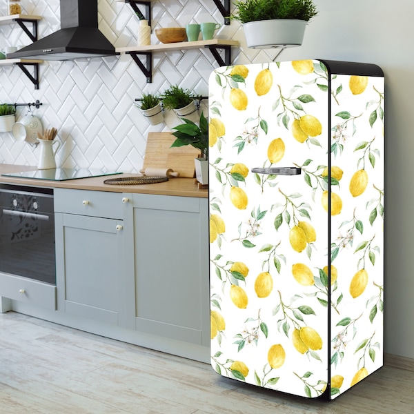 Vintag Vinyl Fridge Decal Sticker Wrap Kitchen Decor, Refrigerator Decal, Kitchen Fridge Sticker, Kitchen Wall Sticker, Gift idea