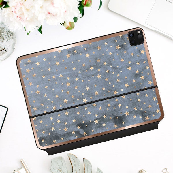 Metallic Premium Skin Stars Apple Magic Keyboard New 2021 Ipad 12" Gen 5 ipad Pro 12.9" Skin Pro 11 iPad Air Gen 4 iPad 11" G3 Smart Folio