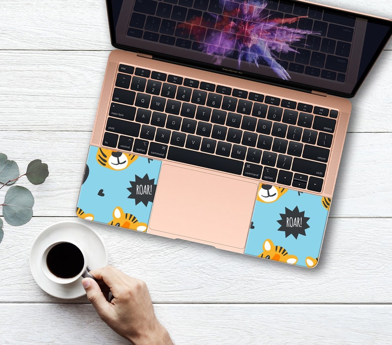 cute tiger print laptop decal keyboard skin acer chromebook etsy