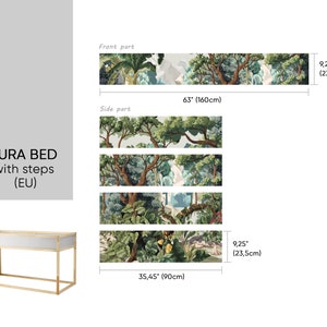 Ikea Kura Bed Decals, Jungle Nursery Decor,Toddler's Room Decor, Kids Decor, Ikea Kura Bed Stickers, Decals for Kids Room Sticker Set image 5