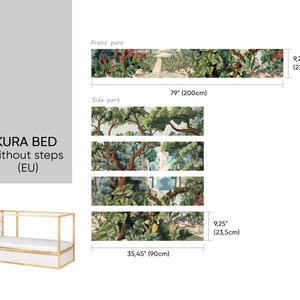 Ikea Kura Bed Decals, Jungle Nursery Decor,Toddler's Room Decor, Kids Decor, Ikea Kura Bed Stickers, Decals for Kids Room Sticker Set image 6