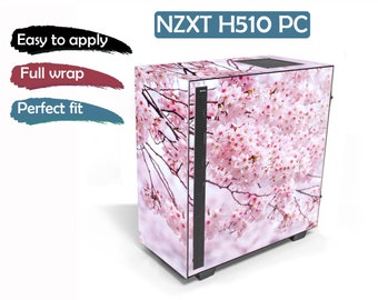 NZXT H510 PC Vinyl Sticker Anime Skin Cover Sakura Skin Custom Computer Decal Custom Fit, Custom Design, PC Decal