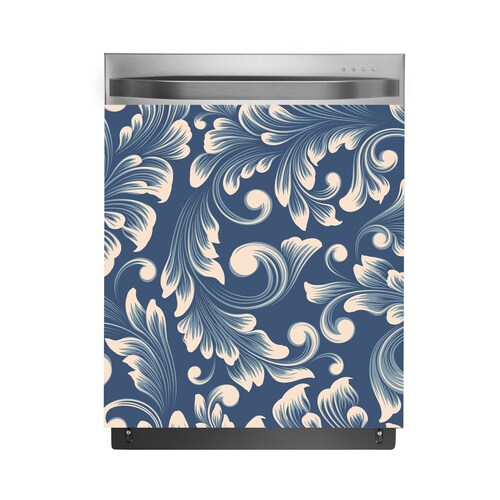 Kitchen Decor Dishwasher Vinyl Sticker Damask Waterproof Skin Etsy