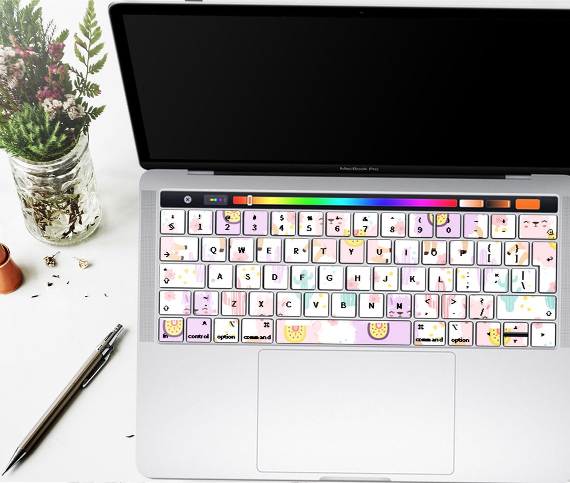 Cute Lama Keyboard Decal Macbook Pro Macbook Air 2020 Keyboard Etsy