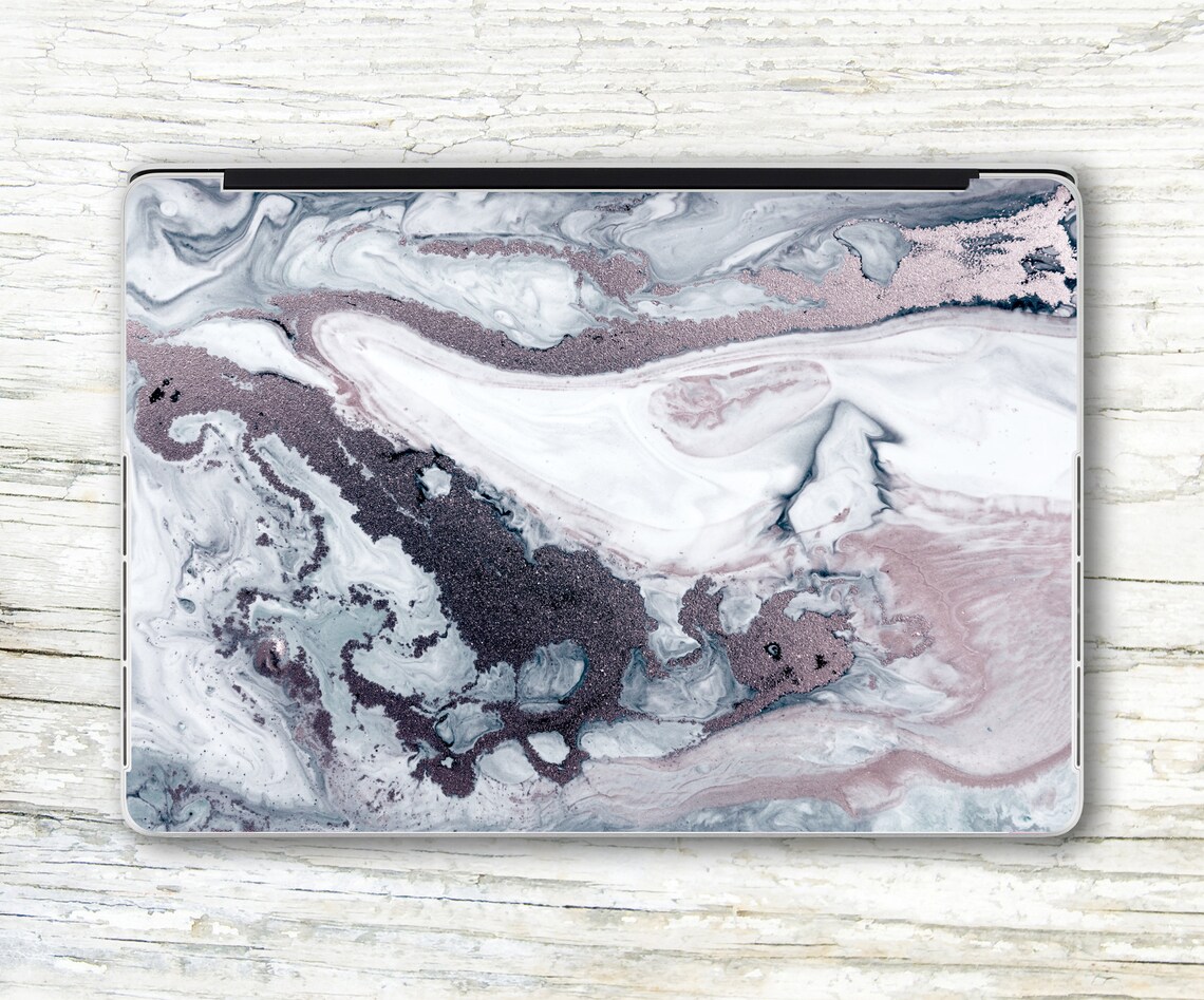 Silver Marble Universal Laptop Skin Chromebook Acer Laptop Etsy