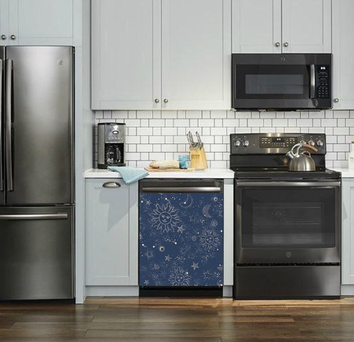 Kitchen Decor Dishwasher Cover Vinyl Kitchen Accessories Art - Etsy