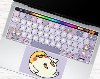 Cute Bird Decal Macbook Keys Skin Macbook Air 11 Keyboard Macbook 13" Macbook Pro 13 Pro 15 Touchpad Skin Macbook Air 2020 Vinyl Decal Apple