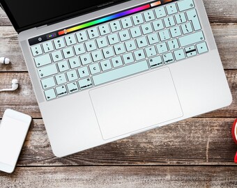 Clavier bleu Skin Macbook Decal Key Cover Macbook 16 » Macbook 13 » Macbook Pro 15 » Clavier Stickers Macbook 2020 Air 13 » Air 11 Skin