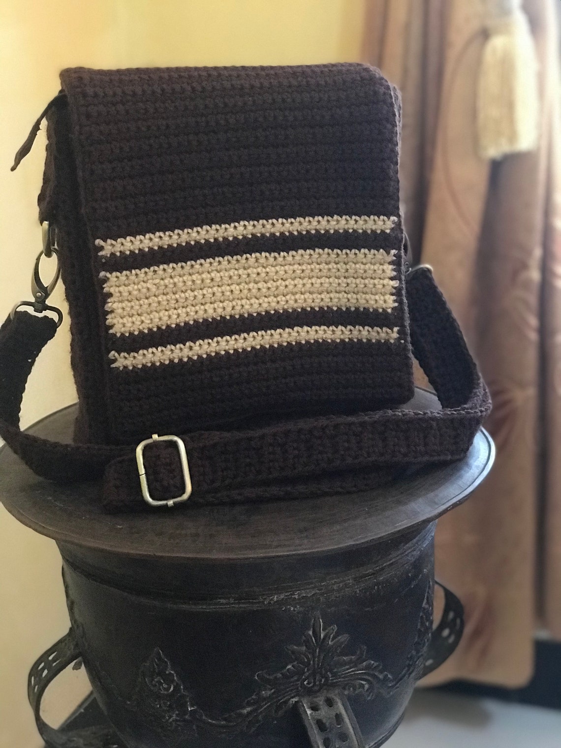 Crochet messenger bag Etsy