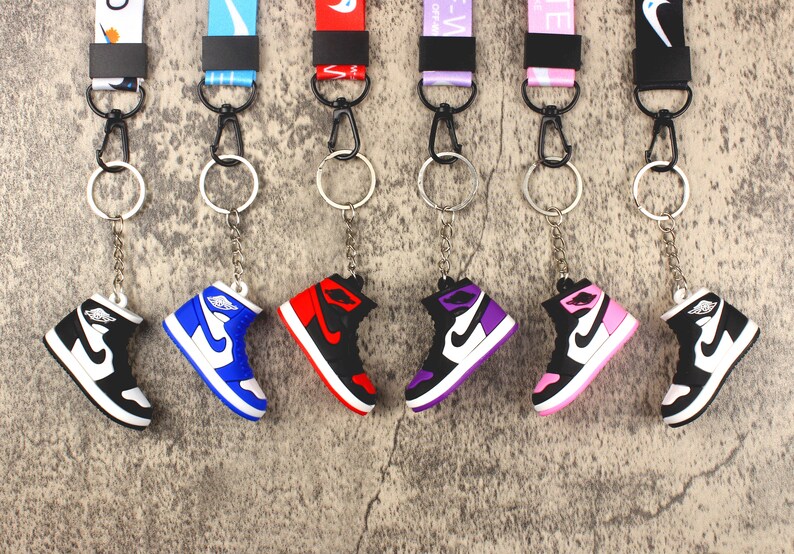 N I K E Jordan Shoes Keychain and Lanyard/n I K E Shoes Etsy