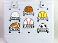Personalized Sports Theme Name Bogg Charm. Sports Bogg Bag Charm. Custom Bogg Charm. Name Plate for Bogg Bag. Sports Player Name Bogg Charm