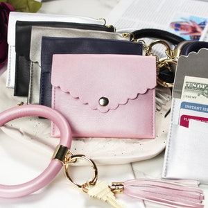 Cartera de cuero con llavero: ¡organice sus llaves y dinero en efectivo mientras viaja!