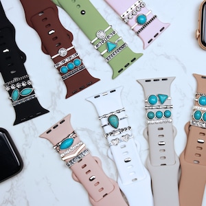 Apple Watch Charm • Watch Strap Charm • Android Watch Strap Charm • Smart Watch Charm • Turquoise Stackable Watch Band Charms