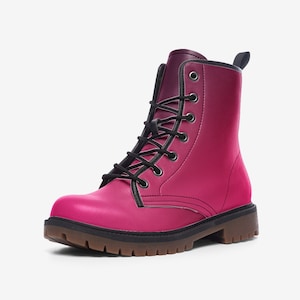 Fancy That Casual faux Leather Lightweight boots Pink Valentines Day Gift Goth Gamer Cosplay
