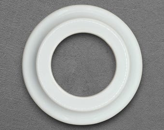 Retro Single White Porcelain Frame Plate Light Switch Outlet Cover Backplate Flush Mount Surround Minimalist Home Design Socket Cover