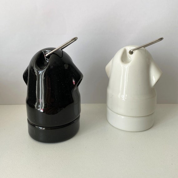 Portalampada In Ceramica Vintage Bianco E27 - Perfetto Per Illuminazione Retrò In Casa E Locali - Foto 10