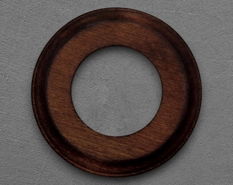 Wooden Frame Plate Single Outlet Light Switch Cover Backplate Flush Mount Surround Retro Dark Walnut Oak Farmhouse Decoration Panel