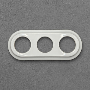 Porseleinen Loft Retro Triple Porseleinen Frame Voor Inbouwserie Vintage Cottage Keramiek Wit