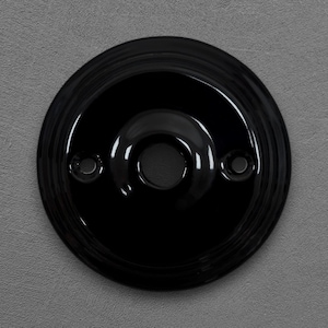 Platt takkopp 70 x 25 mm Retro Svart Porslin Keramik Baldakin Ytmonterad Hängande Pendellampa Kabelsladd Plåtmonteringskomponent