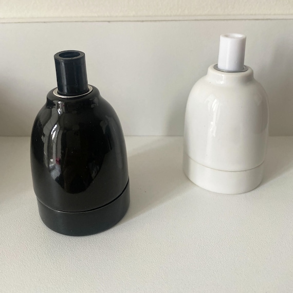 Portalampada In Ceramica Vintage Bianco E27 - Perfetto Per Illuminazione Retrò In Casa E Locali - Foto 8