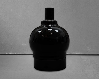 Apple Shaped E27 Lamp Holder 45x65mm Retro Black Porcelain Ceramic Screw Bulb Socket Hanging Pendant Chandelier Light Fixture DIY Parts