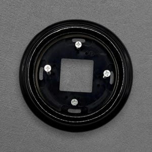 Plaque cadre simple en porcelaine noire, style vintage, montage en surface