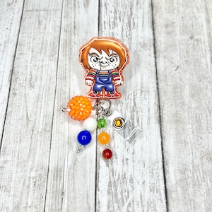 Halloween badge reel, Scary badge reel, Halloween badge reel, badge reel,