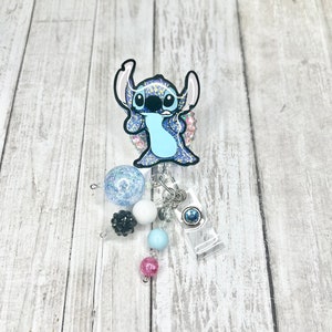 Stitch badge reel, Disney Stitch badge reel, nurse badge reel, badge reel,