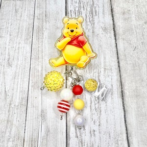 Winnie the Pooh badge reel, Pooh badge reel, nurse badge reel, medical assistant badge reel, ID holder, badge holder