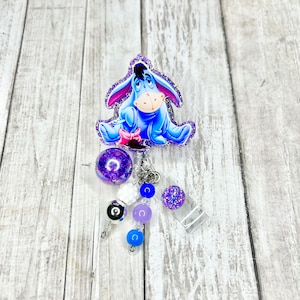 Winnie the Pooh badge reel, Eeyore badge reel, nurse badge reel, medical assistant badge reel, ID holder, badge holder