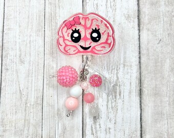 Brain Badge Reel, Nurse ID Holder, Medical Assistant Gift