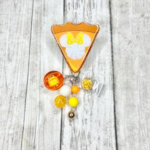 Thanksgiving pie badge reel, sweet potato pie badge, fall badge reel, holiday badge reel, badge reel,
