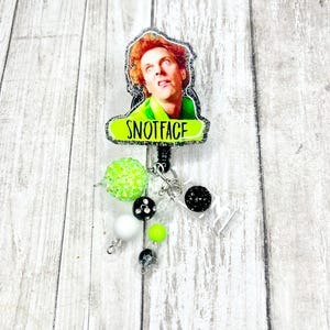Snot Face Badge Reel: Novelty Retractable Badge