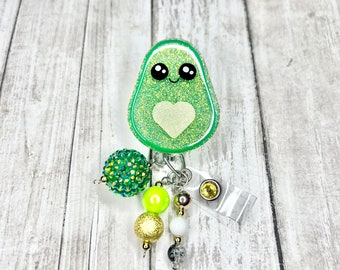 Avocado-badgehaspel: handgemaakte ID-houder