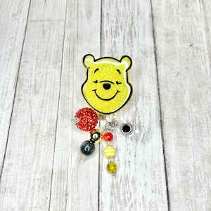 Winnie the Pooh badge reel, Pooh badge reel, nurse badge reel, medical assistant badge reel, ID holder, badge holder