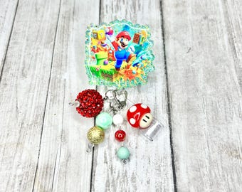 Mario Badge Reel: Perlen-Ausweishalter für Pflegekräfte