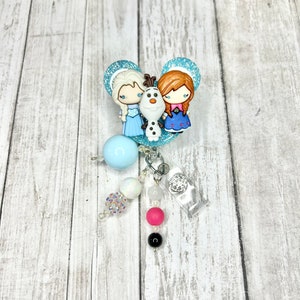 Frozen badge reel, Princess badge reel, nurse badge reel, medical assistant badge reel, ID holder, badge holder