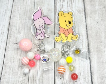 Winnie the Pooh Badge Reel: Beaded ID Holder