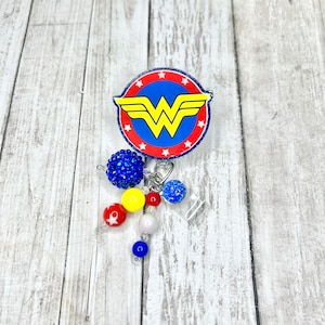 Bobine d'insigne de héros de merveille, enrouleur d'insigne de super-héros de fille, enrouleur d'insigne d'infirmière, enrouleur d'insigne d'assistant médical, porte-carte d'identité, porte-badge