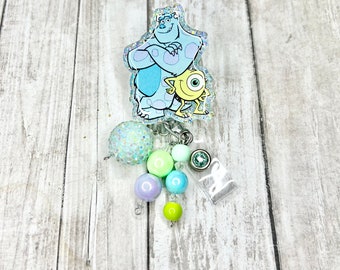 Monsters badge reel, Monster badge reel, nurse badge reel, medical assistant badge reel, ID holder, badge holder