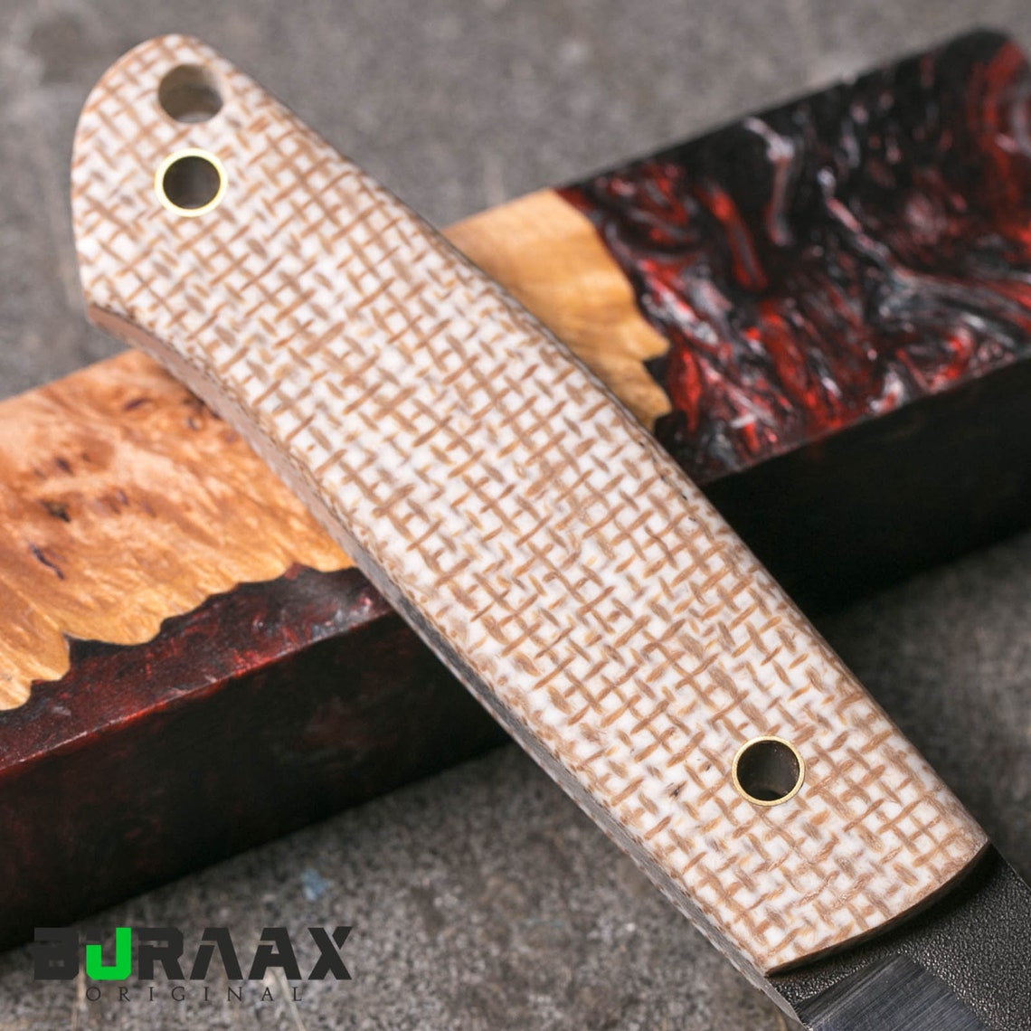 BURLAP MICARTA by BURLAX jute Knife Handle Scales Etsy