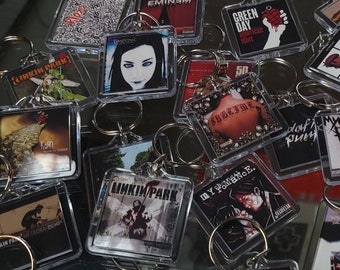 Album Artwork Music Art Keychain | Chain | Hanger | Pendent (2- Sided Front and Back) for keyrings, bags backpack, purses, lanyard, & more