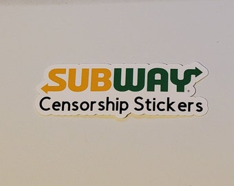 10 Subway Censorship Stickers Set | Anime | Funny | Hent*i |