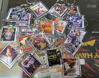 Nintendo 3DS N3DS Game Art Video Game Keychain | Chain | Hanger | Pendent (2-Sided Front and Back) for backpack travel bag purse lanyard