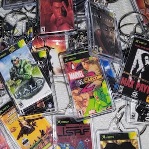 OG Xbox Game Art-videogamesleutelhanger | Ketting | Hanger | Hangend (2-zijdige voor- en achterkant) voor sleutelring sleutelhanger reistas portemonnee