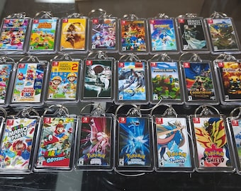 Nintendo Switch Game Art Video Game Keychain | Chain | Hanger | Pendent (2-Sided Front and Back) backpack travel bag purse lanyard keyring