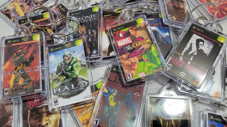 Game Case Keychain OG Xbox Game Art Video Game Keychain | Chain | Hanger | Pendent (2 ...