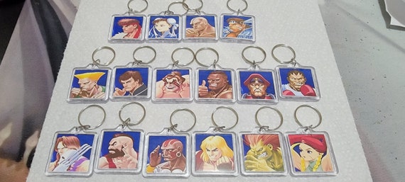 HD Street Fighter II Character Art Select Video Game Keychain